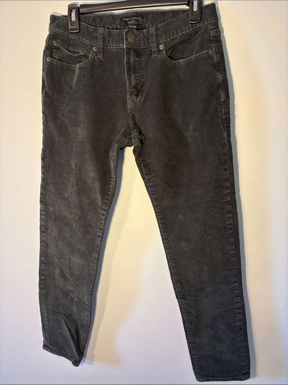 Banana Republic Spencer Green Men's Slim Corduroy Pants